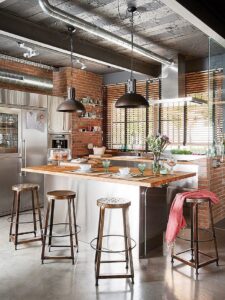 Brick Walls for Industrial Elegance-design indian homes